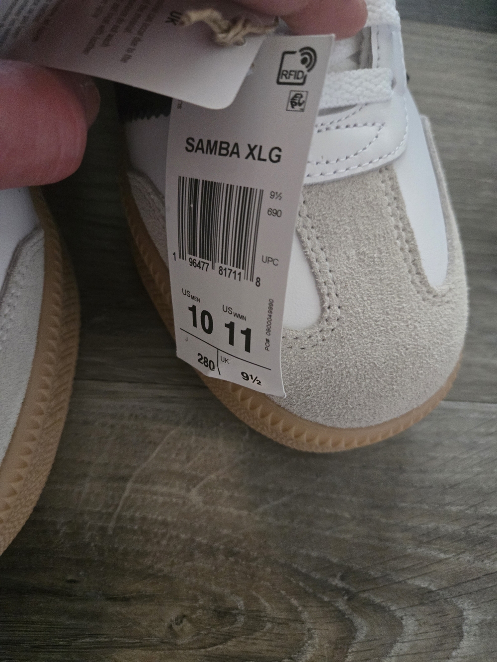 Adidas Samba White Black Gum Sole Sneakers Womens Size 11 NWT - Picture 6 of 7